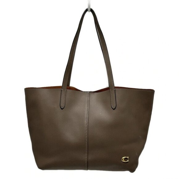 Auth COACH North Tote 32 CR664 Gray Beige Grain leather - Tote Bag - Picture 1 of 8